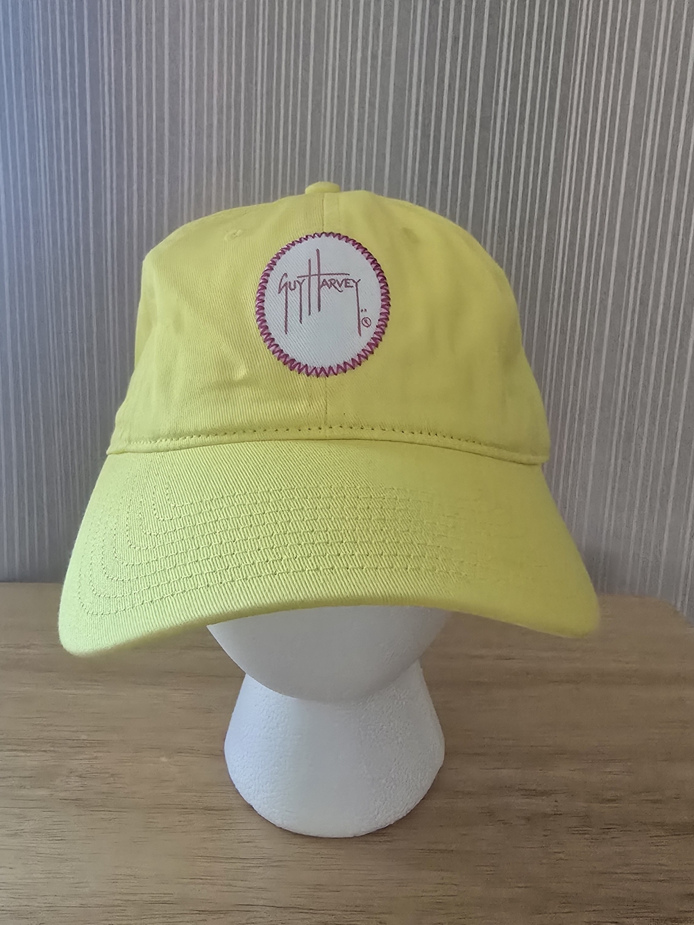 Guy Harvey Yellow Womens Baseball Cap with Circular Patch
